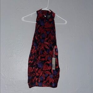 Worthington Asymmetrical Red and Purple Tank Top 132